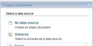 webi using excel as data source